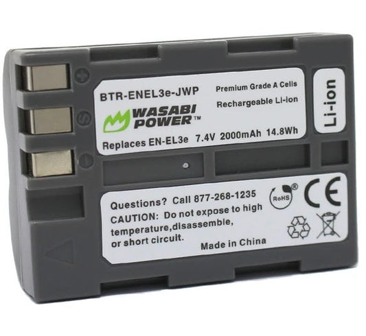 Wasabi Power Battery for Nikon EN-EL3e and Nikon D50, D70, D70s, D80, D90, D100, D200, D300, D300S, D70