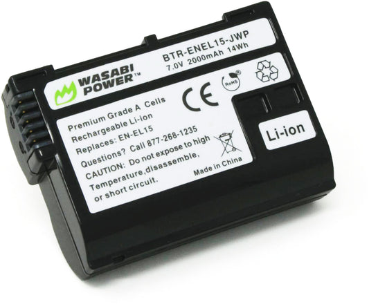 Wasabi Power Battery For NIKON EN-EL15 AND NIKON 1 V1,D600 D610 D750 D7000 D7200