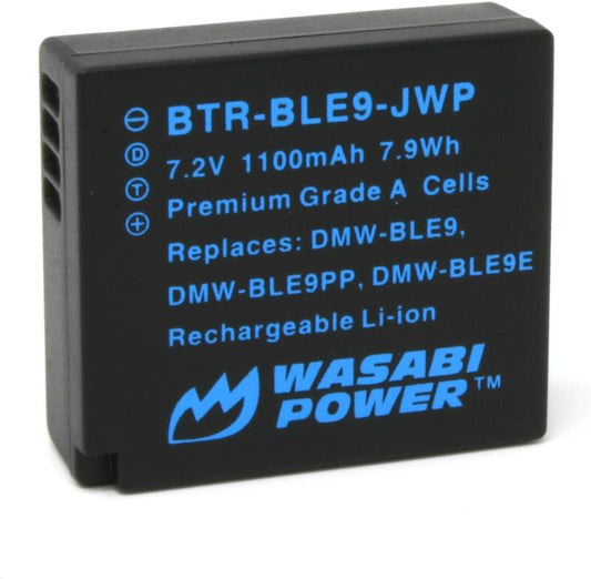Wasabi Power Battery for Panasonic DMW-BLE9 & Panasonic Lumix DMC-LX100,ZS60,100