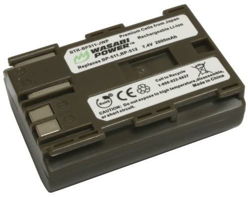 Wasabi Power Battery (1-Pack) for Canon BP-511, BP-511A, BP-512, BP-514