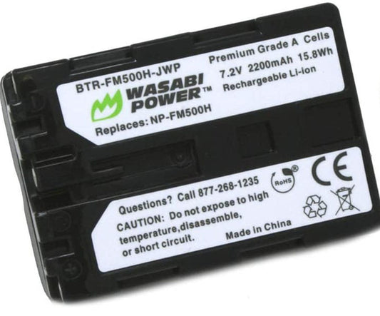 Wasabi Power 2200mAh Battery for Sony NP-FM500H & Sony Alpha DSLR,SLT,CLM camera