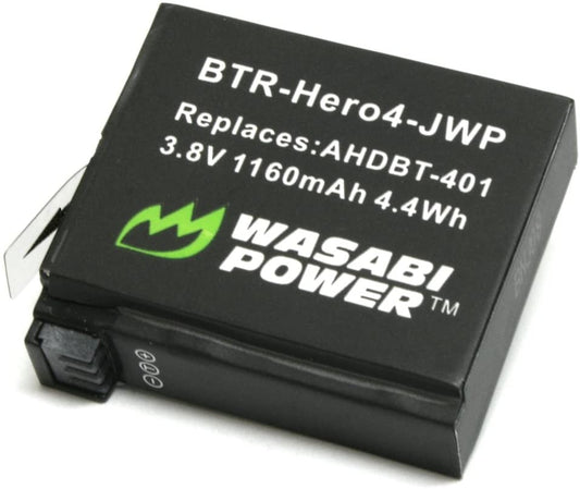 Wasabi Power Replacement Battery (1160mAh) for GoPro HERO4 and GoPro AHDBT-401