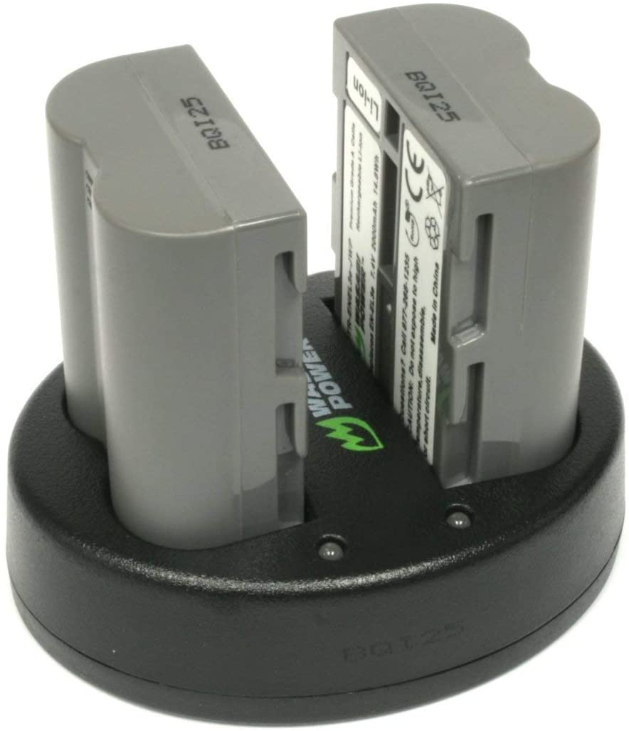 Wasabi Power 2000mAh Battery (2-Pack) and Dual USB Charger for Nikon EN-EL3e