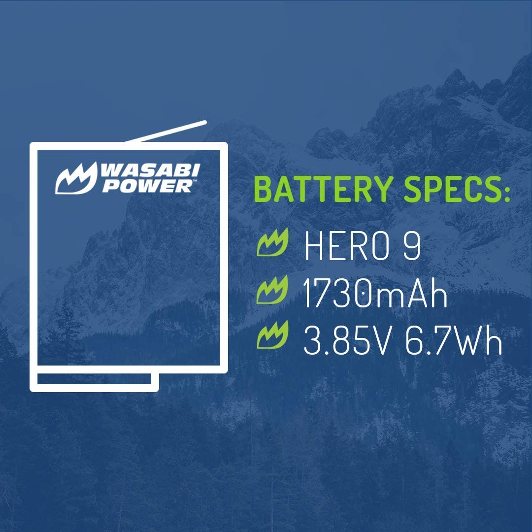 Wasabi Power HERO9 Battery for GoPro Hero 9 Black (All firmware)