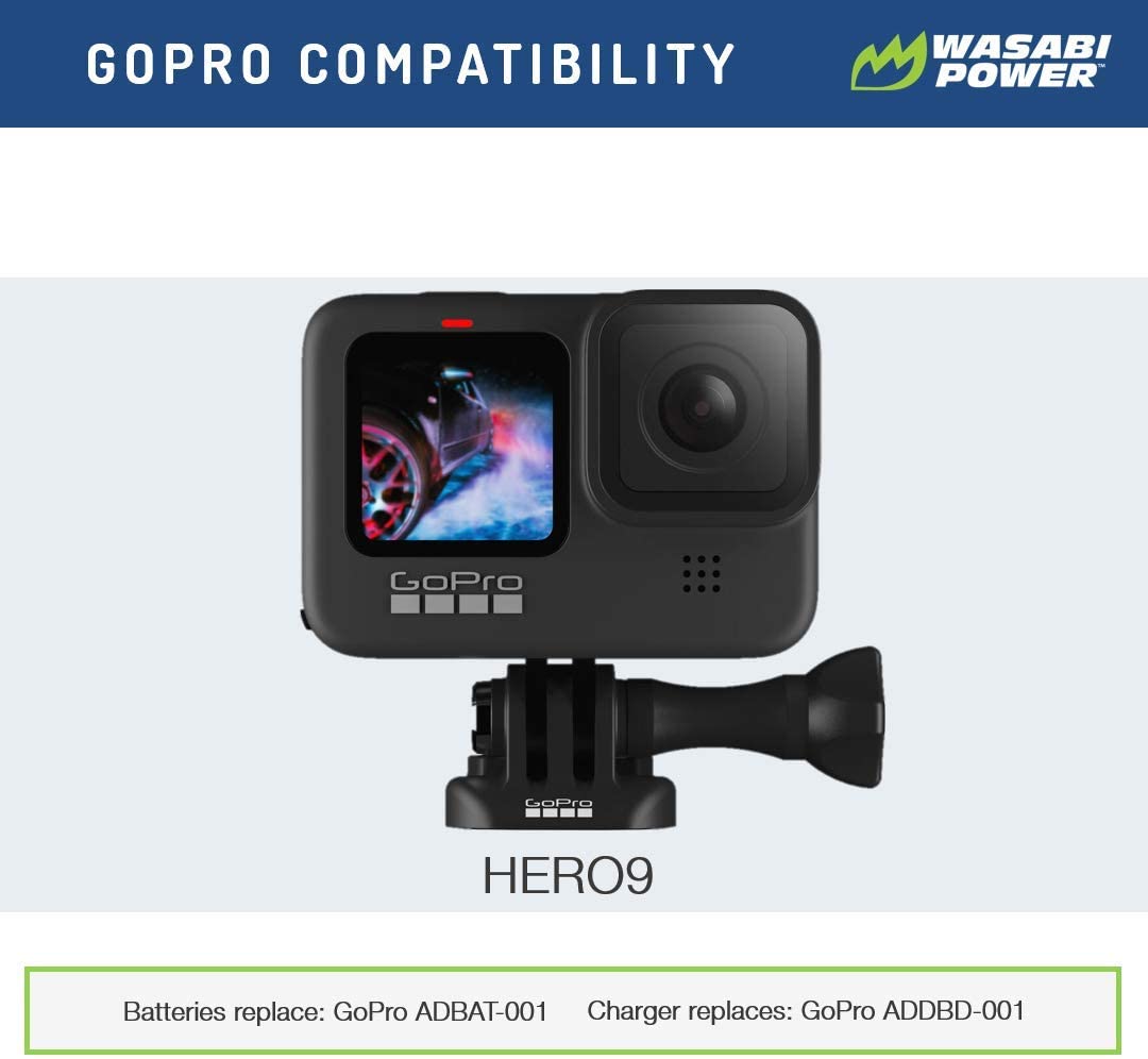 Wasabi Power HERO9 Battery for GoPro Hero 9 Black (All firmware)