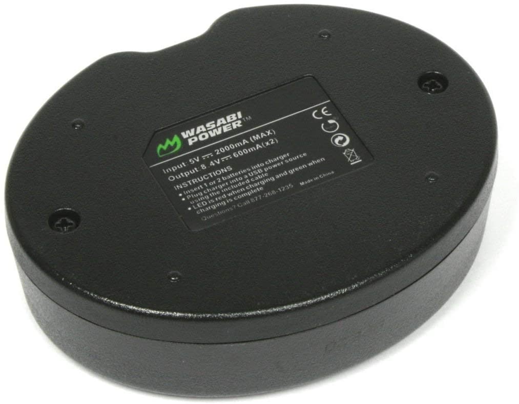 Wasabi Power 2000mAh Battery (2-Pack) and Dual USB Charger for Nikon EN-EL3e