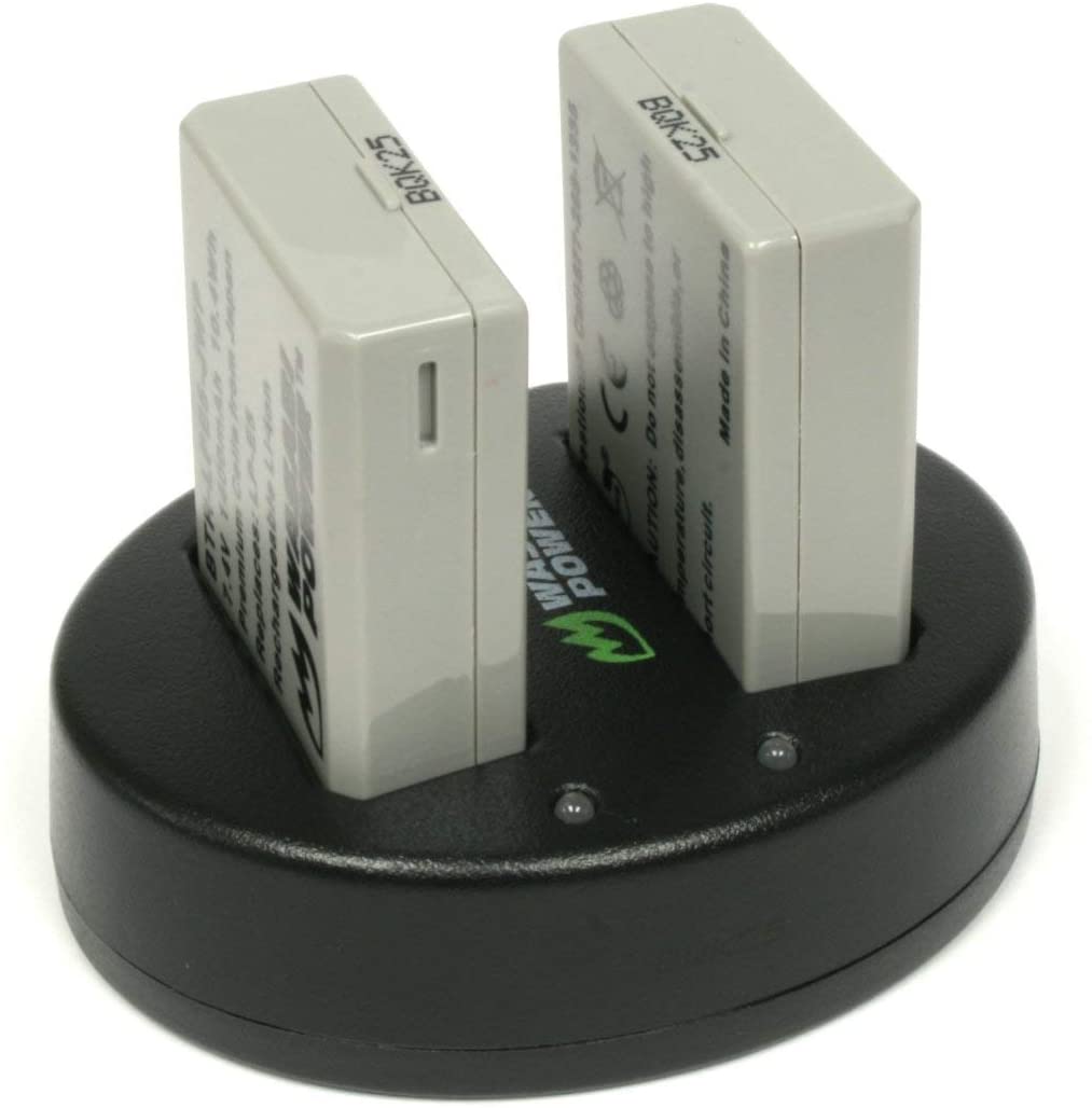 Wasabi Power Battery x 2 and Dual USB Charger for Canon LP-E5, Canon EOS Kiss