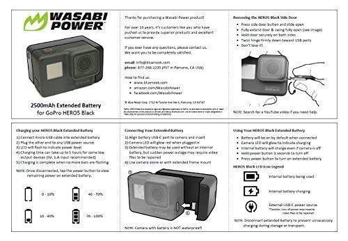 Wasabi Power Extended Battery for GoPro HERO 5, HERO5 Black (2500mAh)